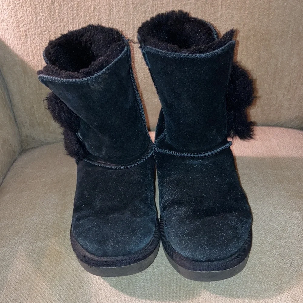 DREAM PAIRS Suede Shorty-PomPom Winter Lined Ankle Boots Little Girl Size 1